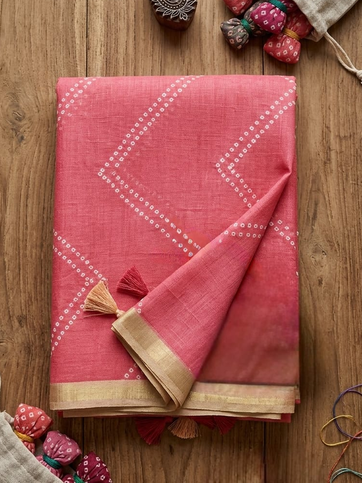 New Linen Cotton Saree