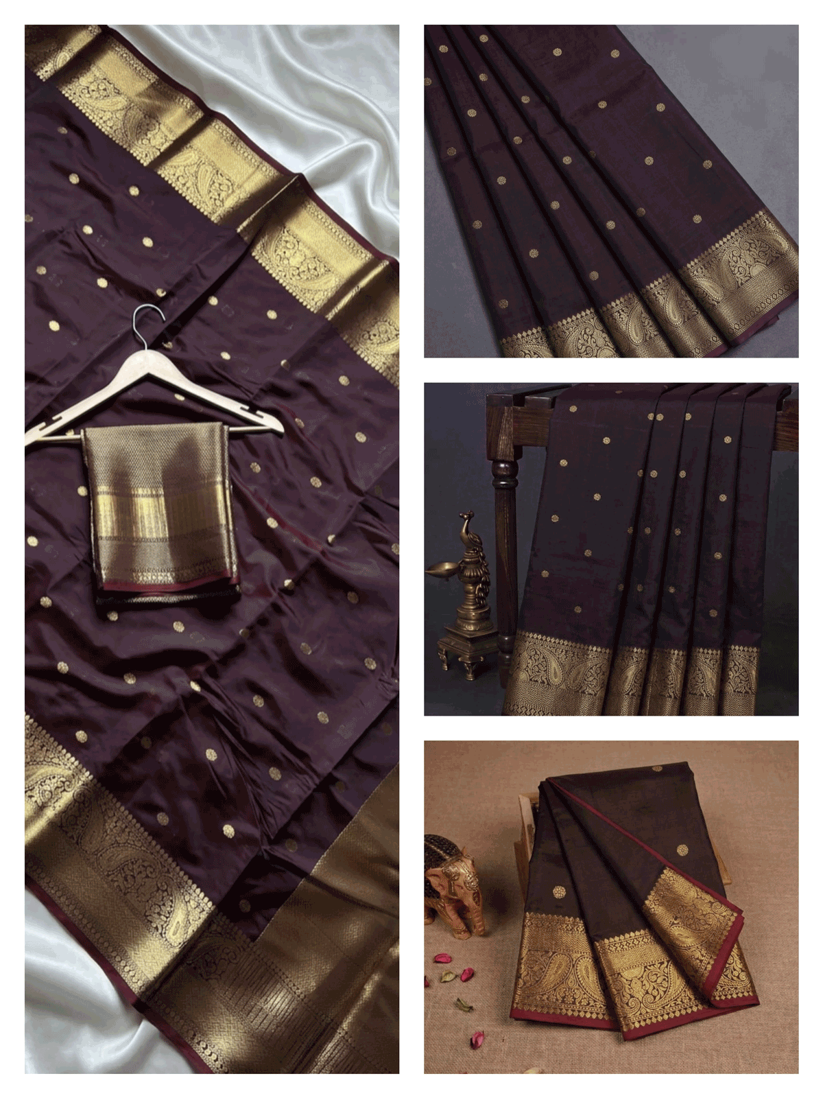 Banarasi Semi Katan Semi Silk Sarees1-5