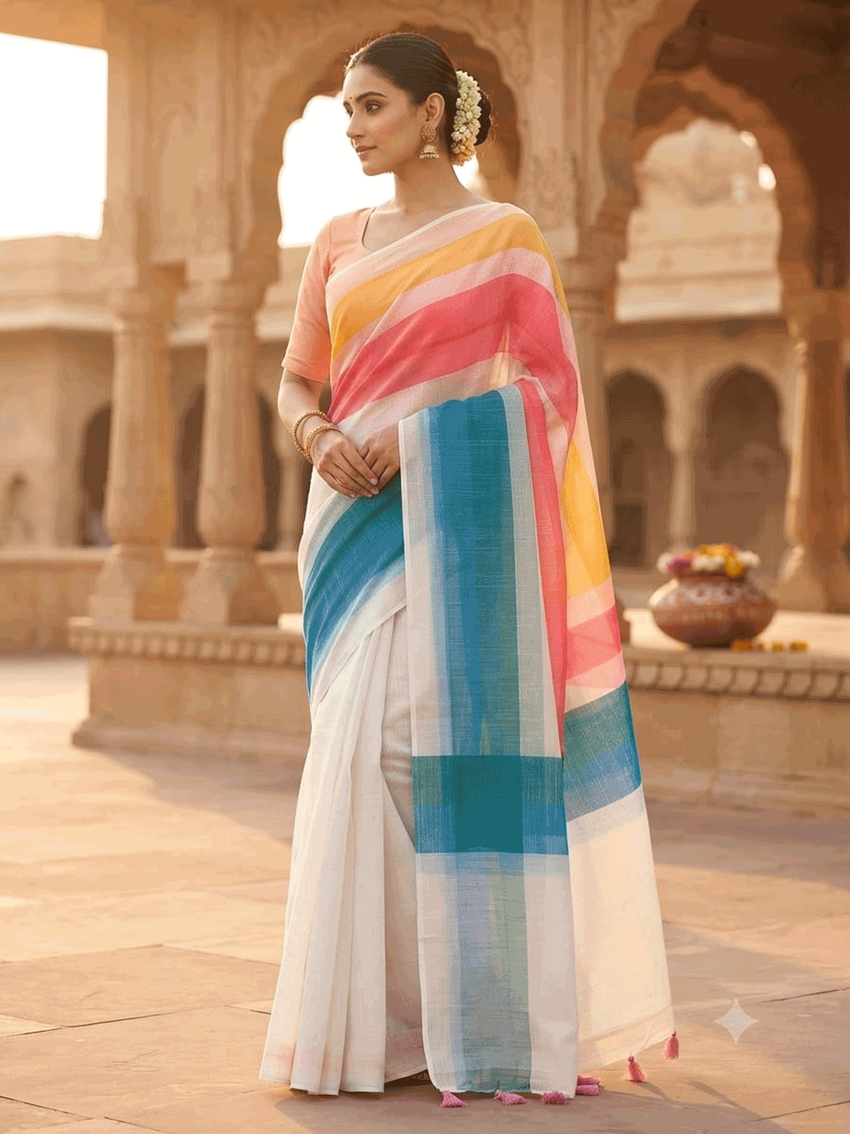 Rainbow-Linen-cotton-sarees2-1